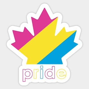 Pansexual Pride Maple Leaf Sticker